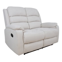 Recliner sofa MANUEL 2-seater, natural white