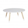 Coffee table FOXY D80xH35,5cm, material  wood, color  white   natural