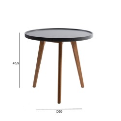 Side table HELENA D50xH45,5cm, grey