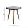 Side table HELENA D50xH45,5cm, grey