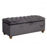 Ottoman HOLMES VELVET dark grey