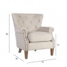 Кресло HOLMES 78x80xH86cм, материал покрытия  ткань, цвет  бежевый