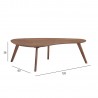 Coffee table SCARLETTE 120x60xH38cm, walnut