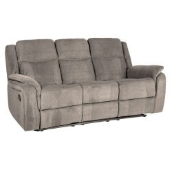 Sofa NORMAN 3-seater recliner, brownish grey