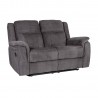 Diivan NORMAN 2-kohaline mehaaniline recliner 160x99xH102cm hall, polüesterkangas, puit, metall