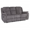 Diivan NORMAN 3-kohaline mehaaniline recliner 216x99xH102cm hall, polüesterkangas, puit, metall