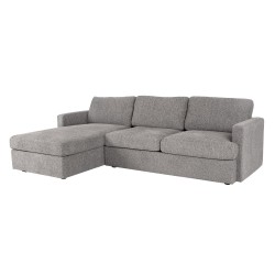 Угловой диван YORK левый угол 256x95,5 163xH85см, материал покрытия  ткань, цвет  светло-серый