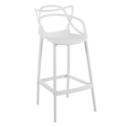 Bar chair BUTTERFLY 54x49xH79 109,5cm, white plastic