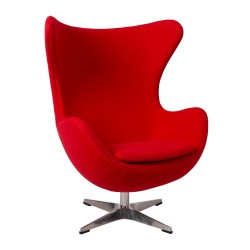 Кресло GRAND STAR 87x78xH104см, красная ткань, металлическая основа с 4 зубцами