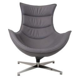 Кресло GRAND EXTRA 86x84xH96см, ткань серого цвета