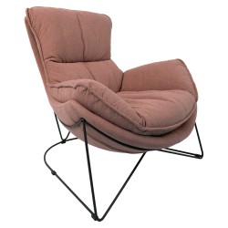 Кресло DIVA 88x96xH84см, розовое