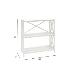 Riiul ALEX 3-ne 80x31xH86cm, valge