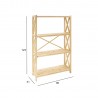 Shelf ALEX 80x31xH123cm, natural