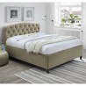 Bed ZETA 160x200cm, with storage space and mattress HARMONY TOP, beige