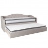 Кровать ATLANTA с матрасом HARMONY TOP (86861) 90x200см, с дополнительным спальным местом, цвет  серый