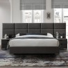 Bed LEVANTER 160x200cm, with Nightstands, grey
