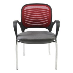 Guest chair TORINO grey burgundy