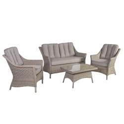 Garden furniture set PACIFIC table, sofa and 2 chairs, greyish beige