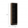 Bookcase BROLO 57x37xH209cm, oak black