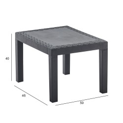 Table JACK 60x47xH40cm, grey
