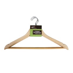Cloth hangers 3pcs, natural