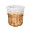 Basket MAX D33xH32cm, light brown with lace