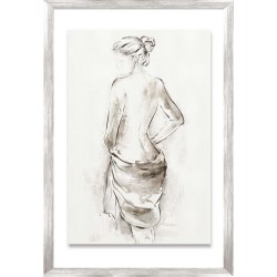 Painting with frame 50x70cm, woman with scarf 2