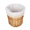 Basket MAX D33xH32cm, light brown with lace