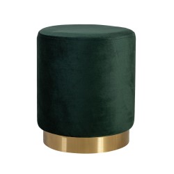 Пуф LA PERLA D35xH42см, материал покрытия  бархатная ткань, цвет  зелёный