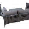Комплект садовой мебели BREMEN стол, диван и 2 стула, серый