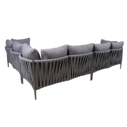 Комплект садовой мебели BREMEN стол и угловой диван, серый