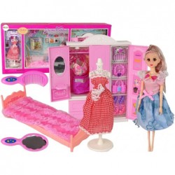 Doll with Clothes Wardrobe...
