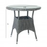 Table WICKER D78xH75cm, dark brown