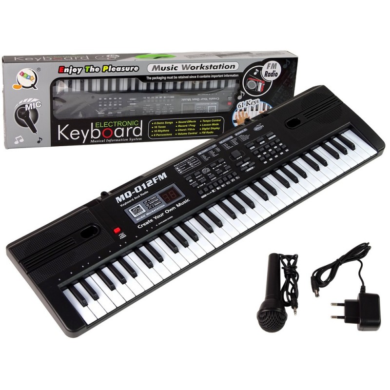 Keyboard MQ-012FM Microphone Radio 61 Keys