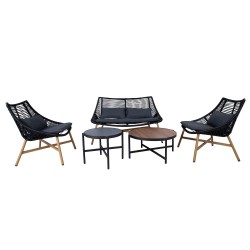 Set HELSINKI sofa, 2 chairs, 2 tables
