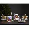 Christmas decoration BOOKVILLE 21,5x15xH13cm, with LED-light RGB, taimer 6h, book