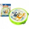 Musical Tambourine Drum for Children Green Animals