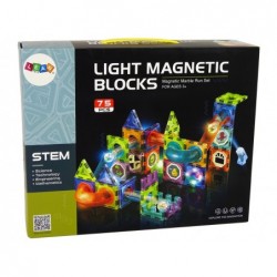 Glowing Slide For Balls Magnetic Blocks 75 Elements