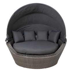 Sofa MINI MUSE with canopy, grey