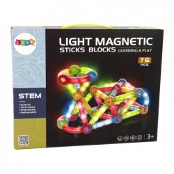 Luminous Educational Magnetic Bricks Set of 76 Elements