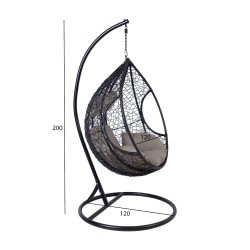 Hanging chair DROPLET black