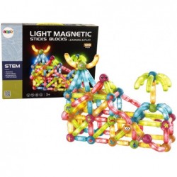 Glowing Ball Slide Magnetic Blocks 128 Elements