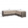Modular sofa SEVILLA dark brown