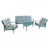 Garden furniture set CAVINE table, sofa and 2 chairs, green