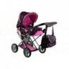 Doll Bogie and Stroller Alice- with Carrier, Bag and Bedding Black with Pink Dots