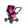 Doll Bogie and Stroller Alice- with Carrier, Bag and Bedding Black with Pink Dots