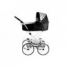 Retro Dolls Buggy Alice - XL Black with White