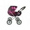 Doll Stroller Alice Black-Pink Dotted