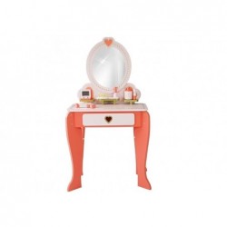 Wooden Dressing Table Pink Hearts Mirror