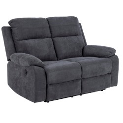 Sofa MORA 2-seater, recliner, dark grey